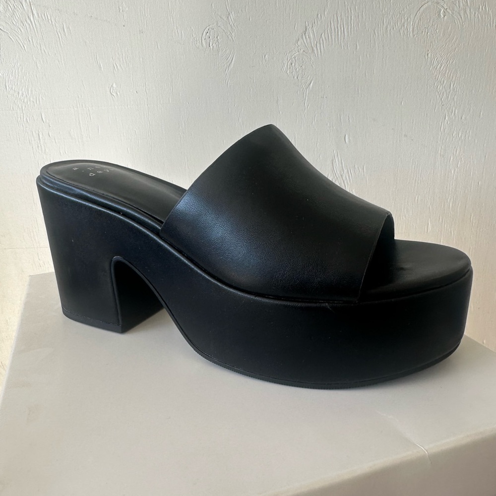 A New Day Black open toe mules